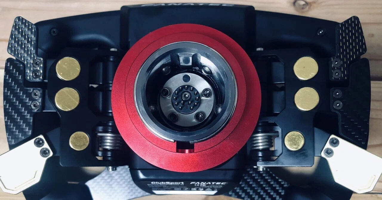 FANATEC Podium Advanced Paddle ModuleをFormula V2ステアリングに 