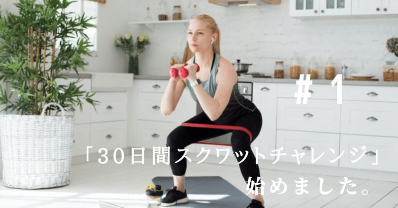30日間スクワットチャレンジ 始めました はなこ Hanako Note