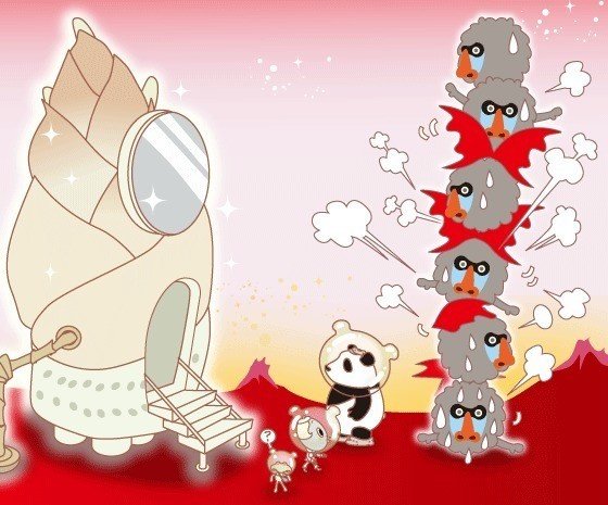 パンダの宇宙旅行 イラスト Chiku Note