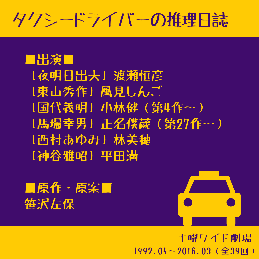 渡瀬恒彦 タクシードライバーの推理日誌 Quuui55 Note