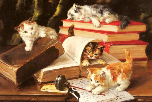 ねこ好きな人はアルフレッド・アーサー・ブルネル・ド・ヌーヴィルの絵