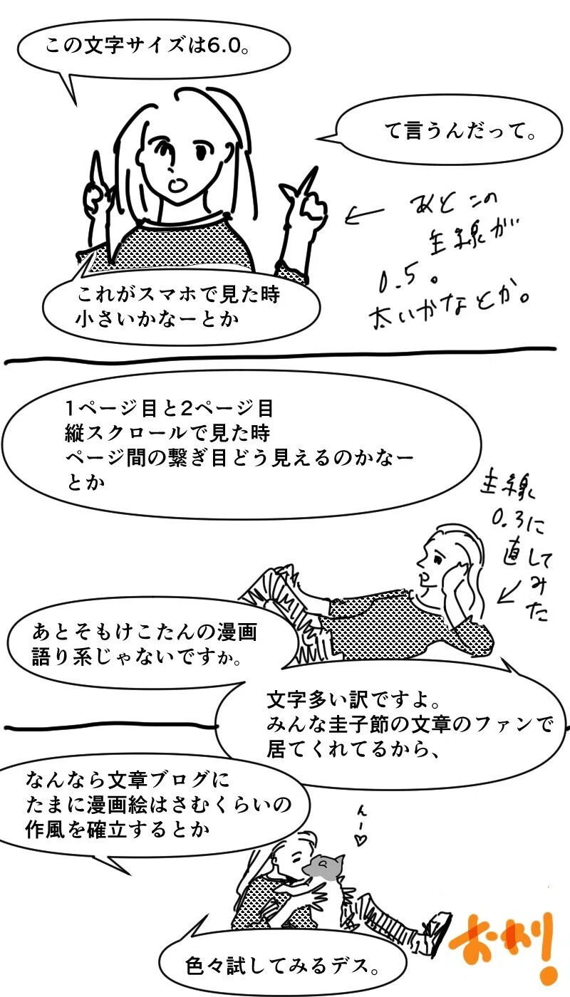 文字サイズなど色々試すよ 齋藤圭子 Note