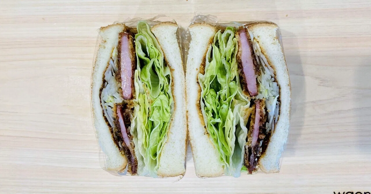 レタスのハムカツサンド ミヤオの今日のサンド Day54 今日もサンドを作るミヤオ Note