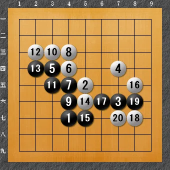 囲碁 9路盤の勝ち方（のイメージ）｜碁盤サメのフーカ