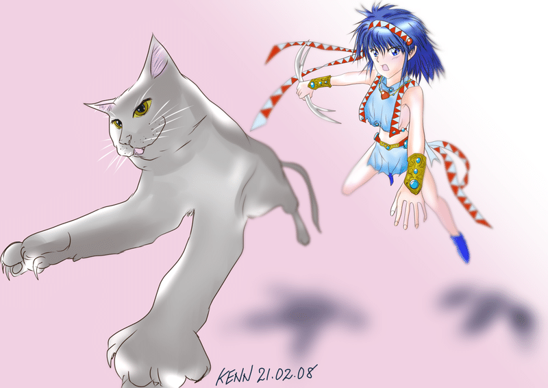 デジタルイラスト018 ネコ アネット メイヤー Kenn Note デジタルイラスト018 ネコ アネット メイヤー Kenn Note