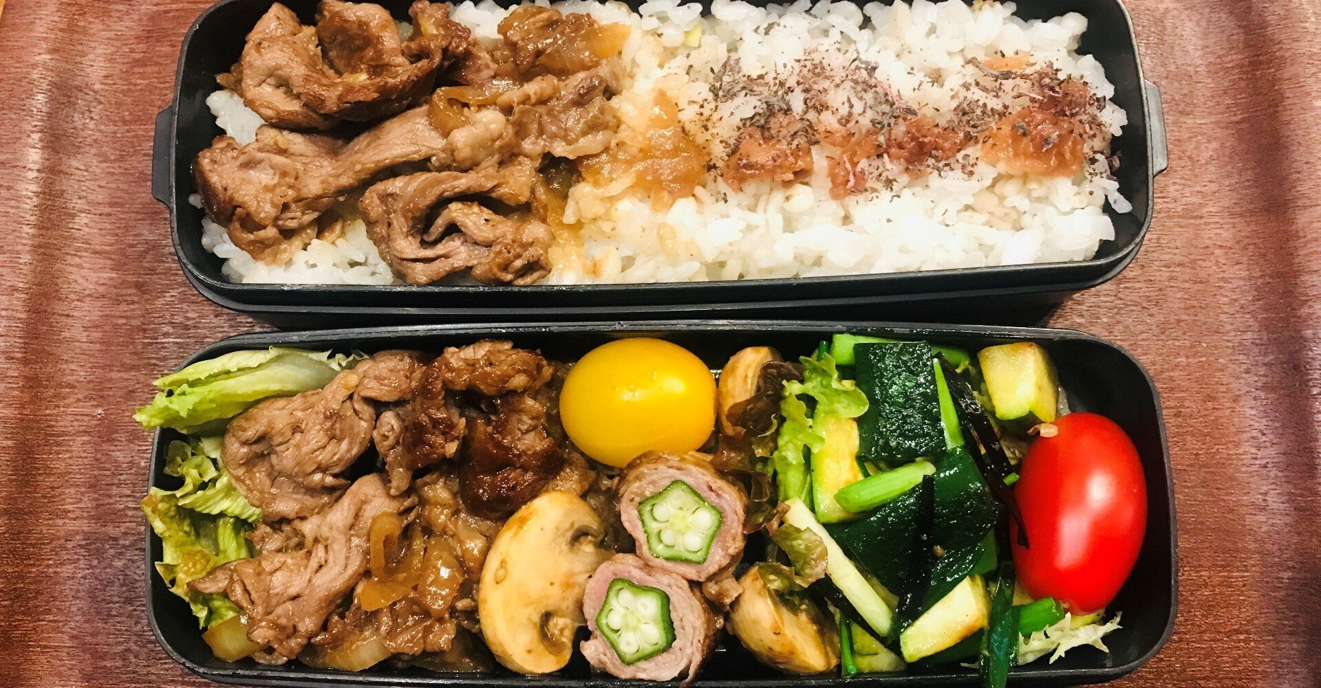 高校生息子のお弁当 焼肉とオクラ肉巻きとズッキーニ昆布 川ノ森千都子 ちづこ モノカキスト Note