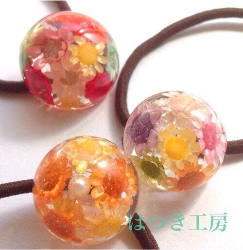 UVレジン作品販売】ヘアゴム｜吉田はつみ(作家名：葉月(はつき))