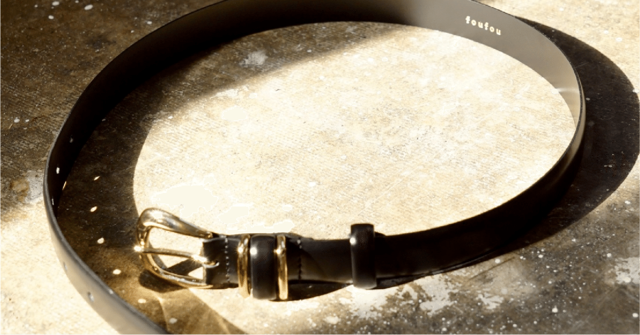 foufou grandmother belt 黒×ゴールド foufou】グランドマザーベルト