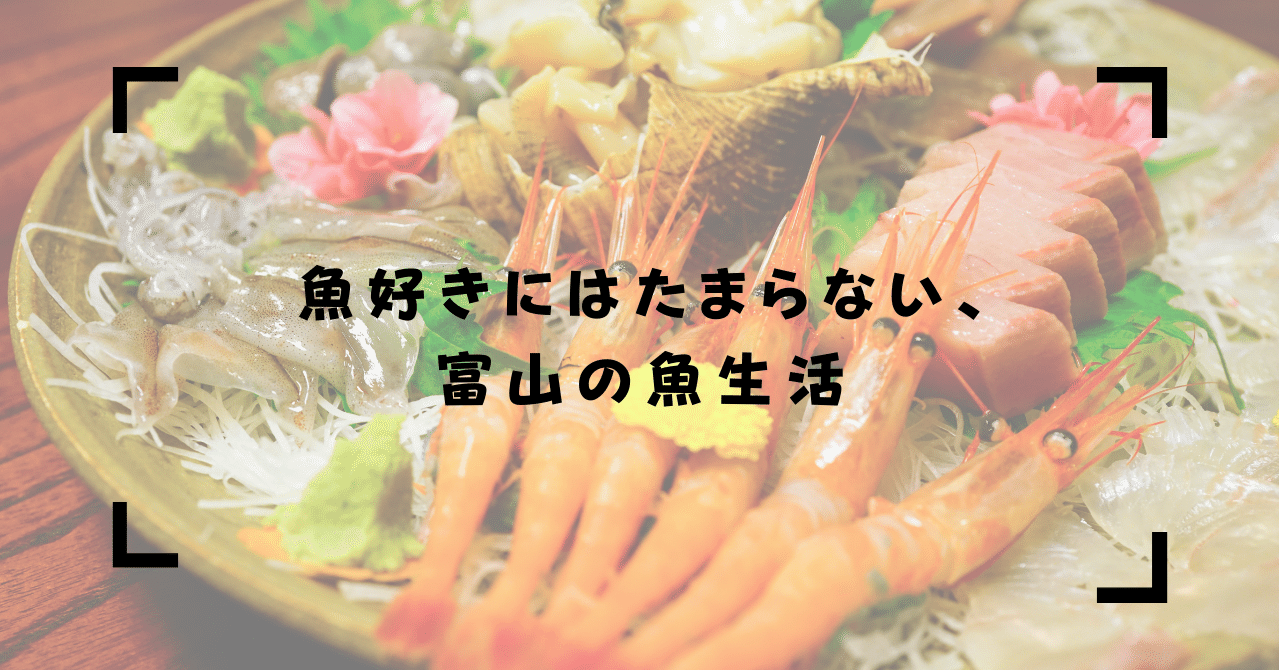 魚好きにはたまらない 富山の魚生活 まさるくん 富山 日本の穴場 Note 魚好きにはたまらない 富山の魚生活 まさるくん 富山 日本の穴場 Note