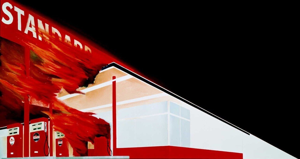 今日の一枚）エド・ルシェのBurning gas station｜artoday - chiaki