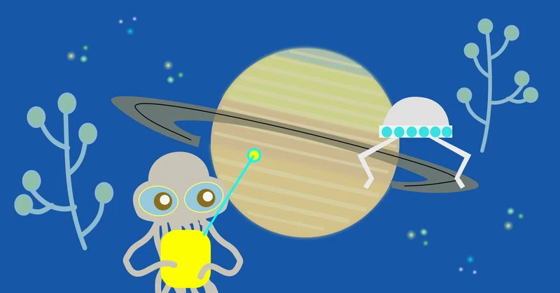 土星で宇宙人がufoキャッチャー Pono Note