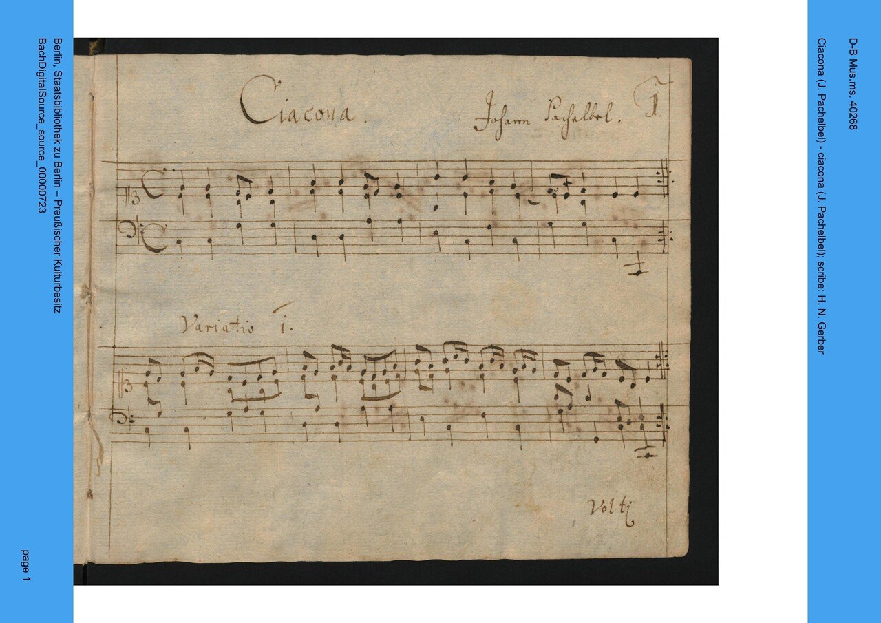 パッヘルベルのチャコーナ（鍵盤楽器音楽の歴史、第76回）｜影踏丸