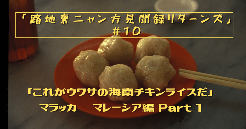 「これがウワサの海南チキンライスだ」マラッカ　マレーシア編 Part 1　「路地裏ニャン方見聞録リターンズ#10 」