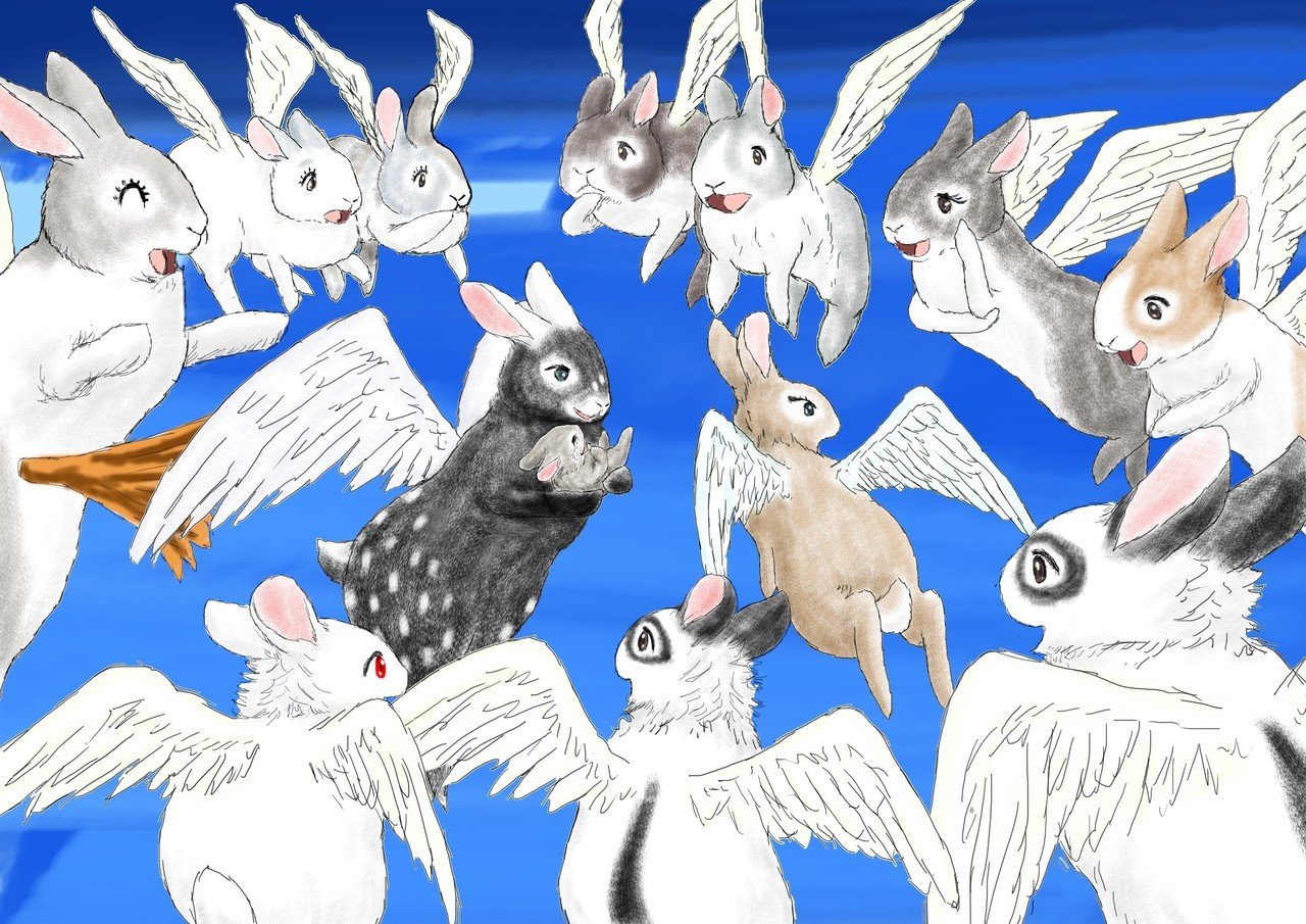 羽の天使うさぎちゃん♡ うさぎ耳がキュート 癒し天使ちゃん人形 心を和ませる特別な存在 | KAXIA