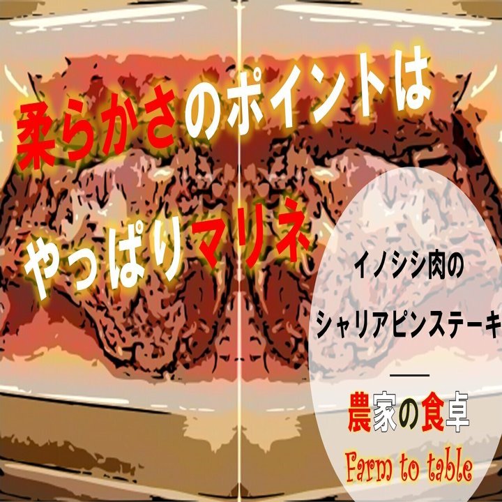 イノシシ肉のシャリアピンステーキ 農家の食卓 Farm To Table 鎌田佳秋 言の葉を綴じる杜 Escape Tokyo執行役員 ホワイトアカデミー講師 Note