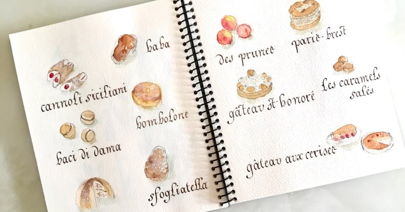 お菓子の絵と名前を書いてみる フランチェスカ Note お菓子の絵と名前を書いてみる フランチェスカ Note