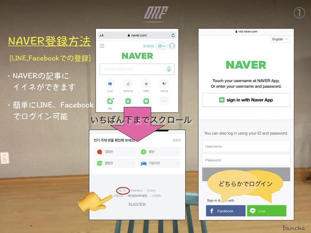 Naverの仮登録 本登録無理ならlineかfbでなら登録できるかも Bancha Note