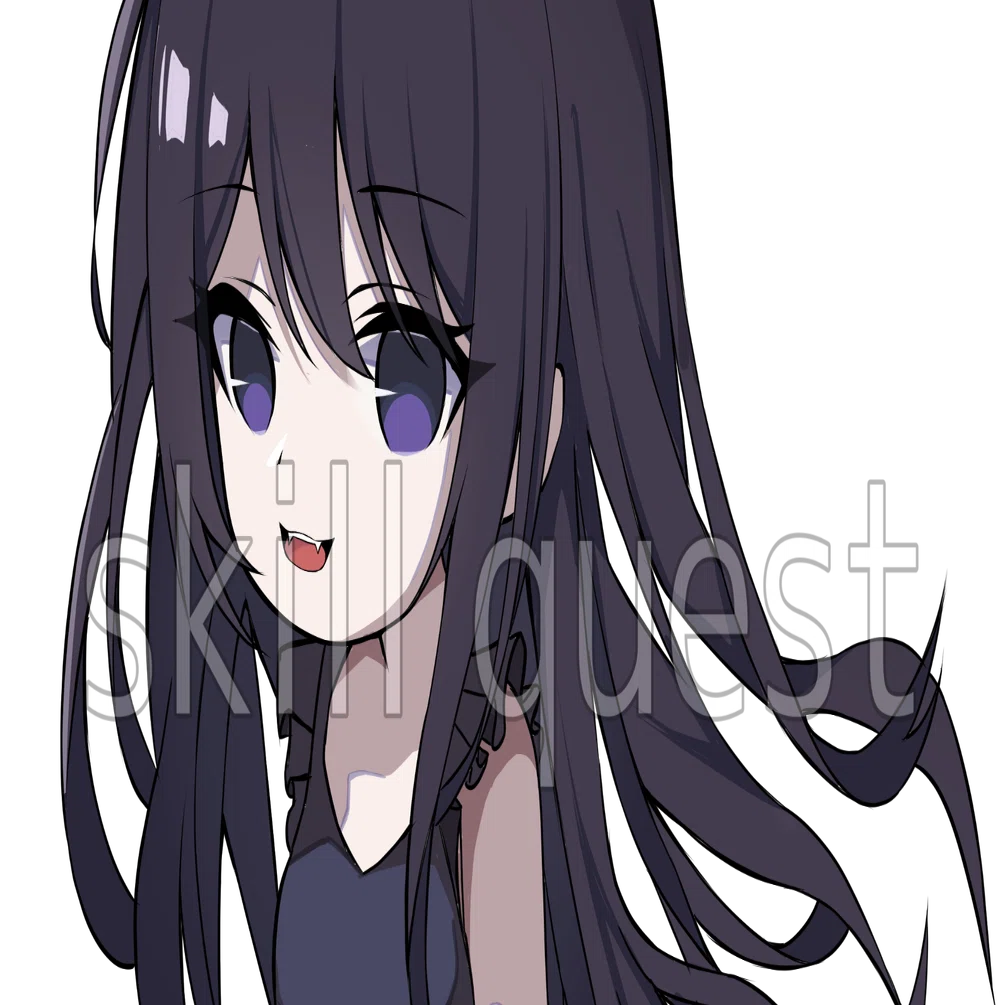 イラスト実績 ダークな雰囲気の女の子 スキルクエスト 中の人 Note