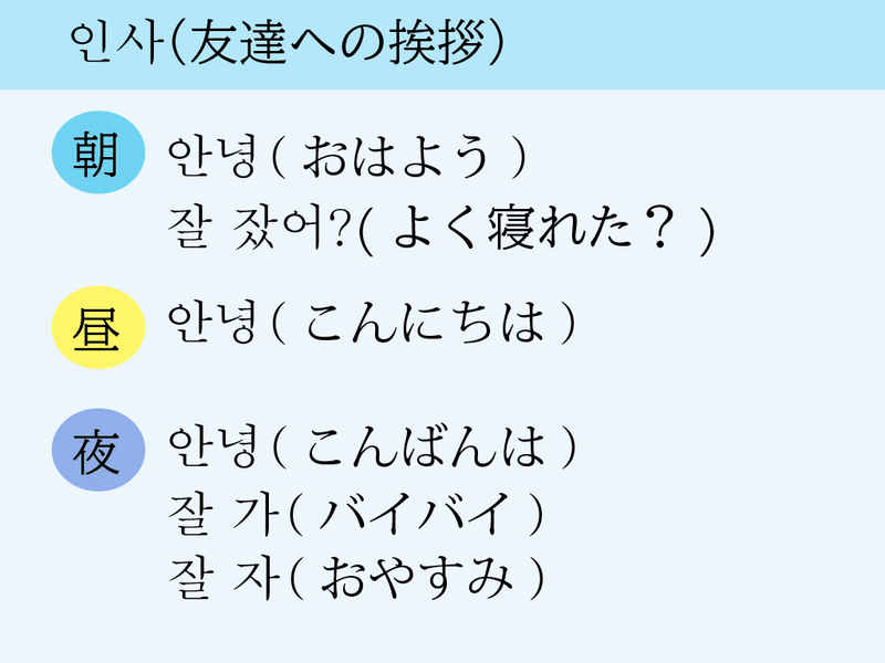 おやすみなさい 韓国 語