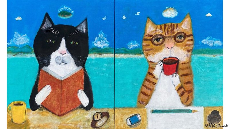 猫の日に向けて Pepe Shimadaさん描き下ろしのpc スマートフォン壁紙画像をプレゼント ポプラ社 こどもの本編集部 Note