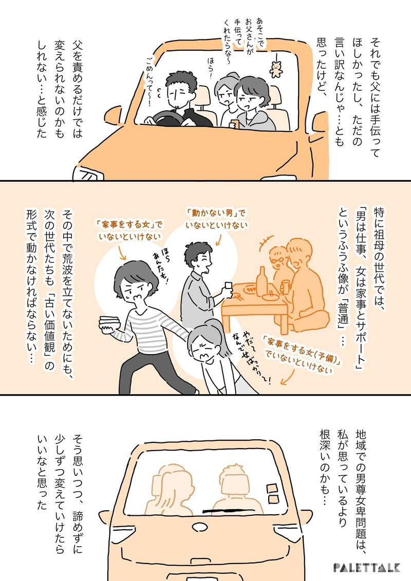 男が家事をするなんて情けない 実家に帰ったときに感じた ジェンダーロールの根深さについて 漫画でわかるlgbtq パレットーク Note