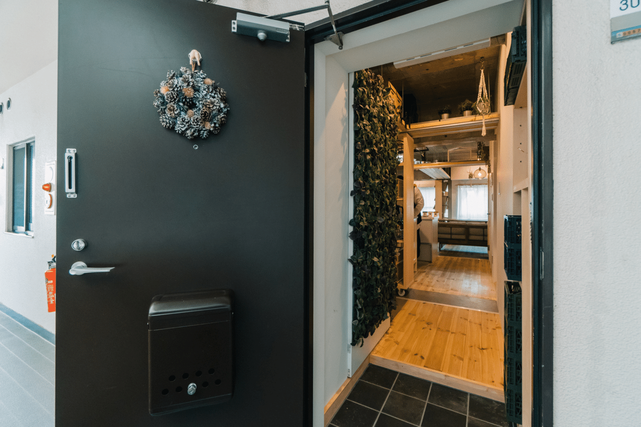 玄関インテリア Ikeaウォールグリーン Hidemaroom Note