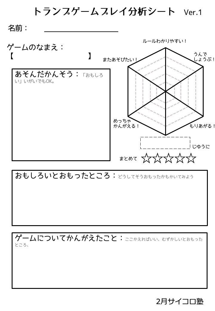 トランププレイ分析シート1