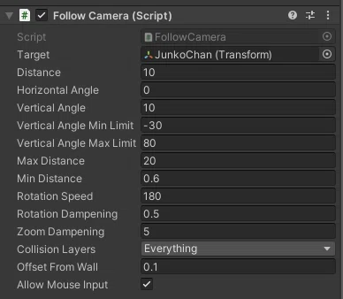 [Unity] Camera Control Script for PC Action Games (Draft)｜K1togami