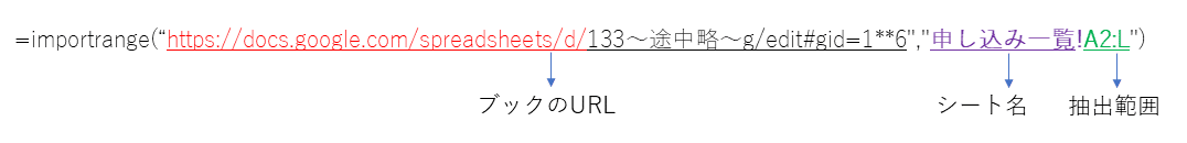 importrange関数説明