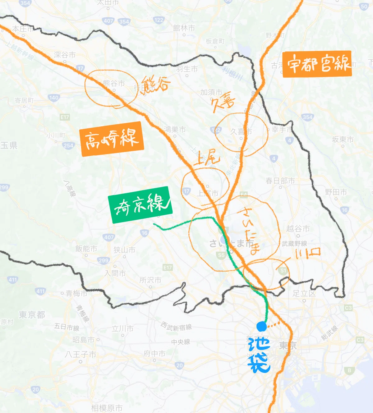 東京近郊の鉄道網を完全把握したい！』② -池袋は埼玉の植民地 
