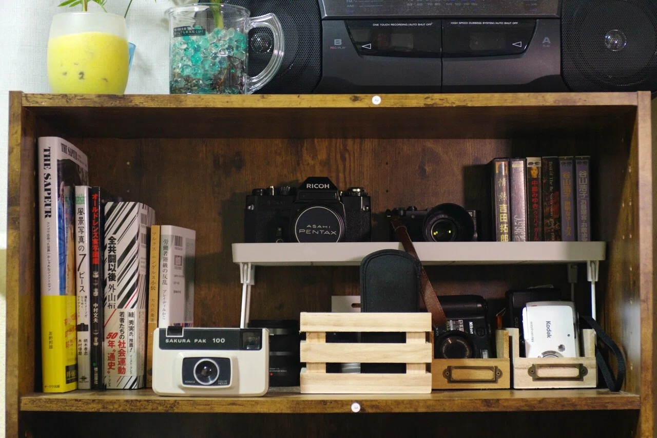 かわいいカメラを飾る (KONICA SAKURA PAK 100)｜夢望庵 / Mubou-an