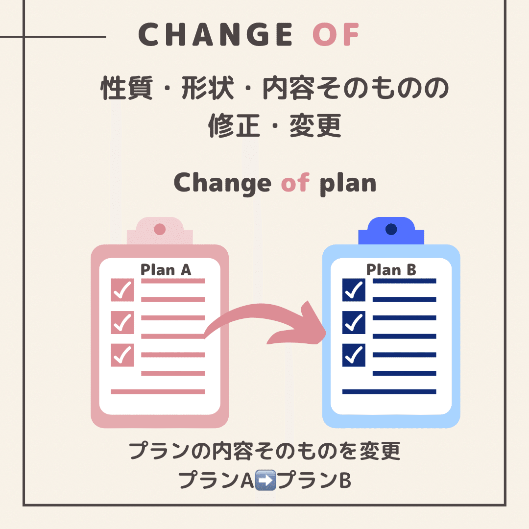 英語 この二つはどう違うの Change Of Vs Change In Rae 英語小ネタ Note 英語 この二つはどう違うの Change Of Vs Change In Rae 英語小ネタ Note