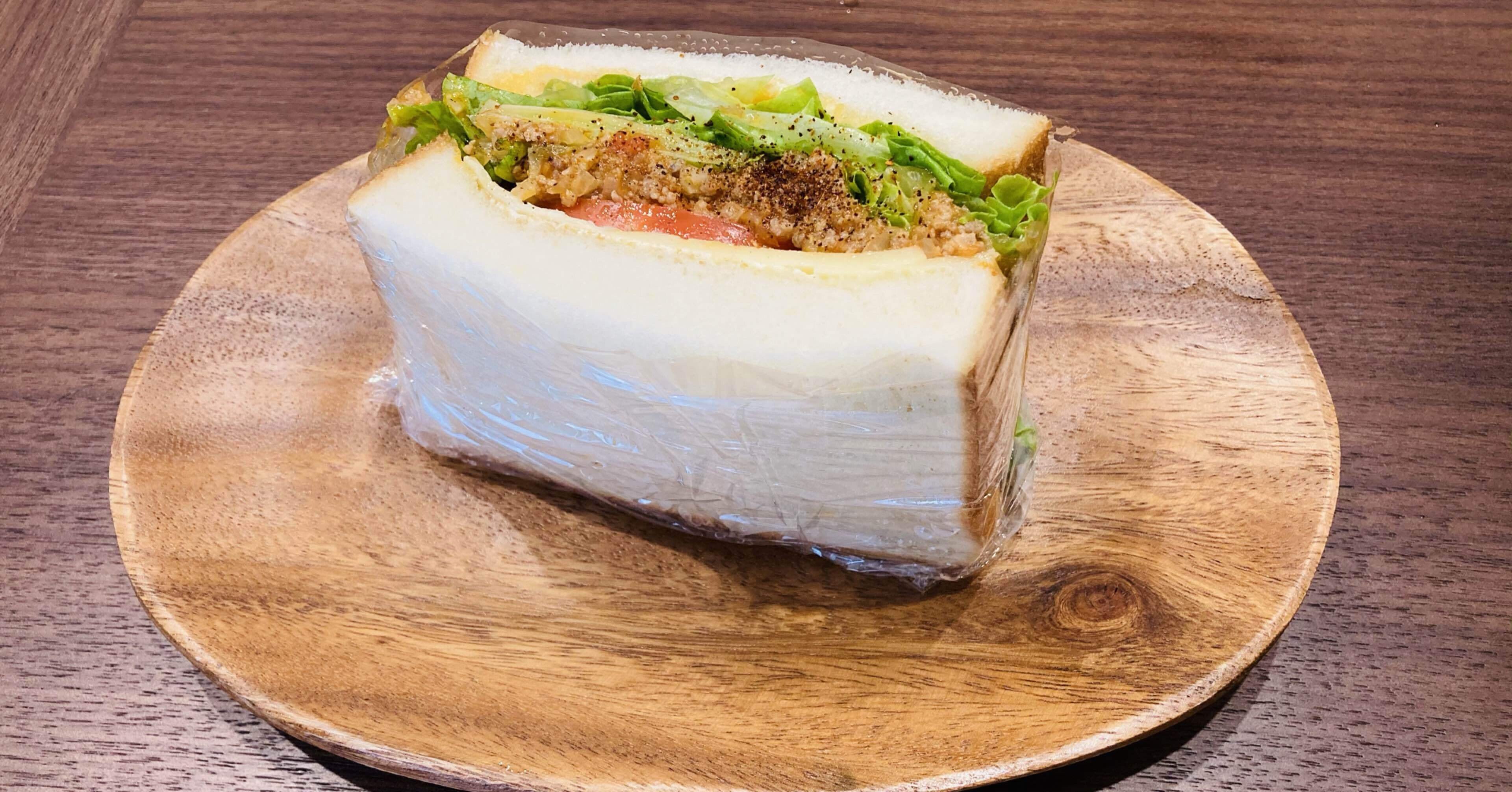 タコス風サンド 【ミヤオの今日のサンド day57】｜今日もサンドを作る