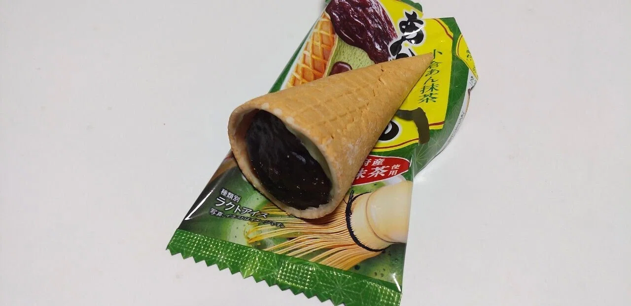 コンビニアイス あんこーん 小倉あん抹茶 ローソン Yamato Note