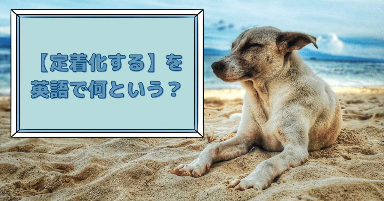 定着化する を英語で何という Rae 英語小ネタ Note
