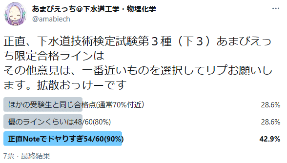 下3 下水道技術検定試験第3種 に受かってみる 記事について あまびえっち Note