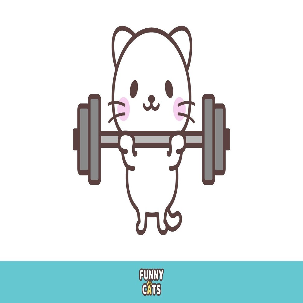 Note見出し用イラスト 筋トレする猫 コーヘーズ Note