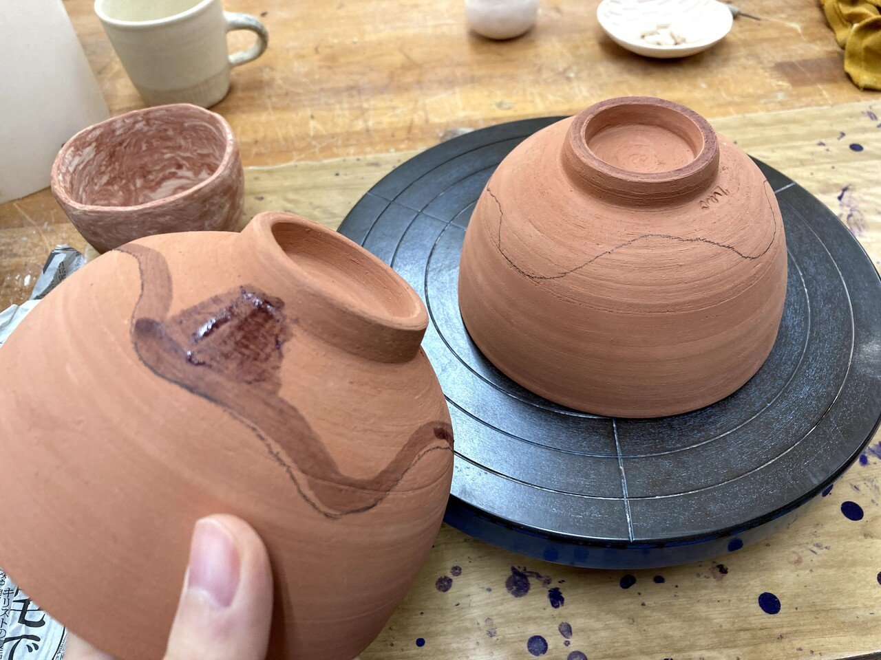 no.28 波模様のお茶碗 完成編｜Nao🍎＠陶芸主婦