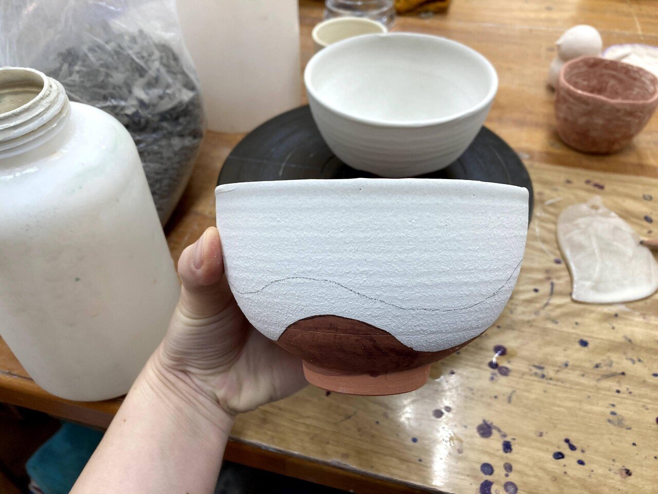 no.28 波模様のお茶碗 完成編｜Nao🍎＠陶芸主婦