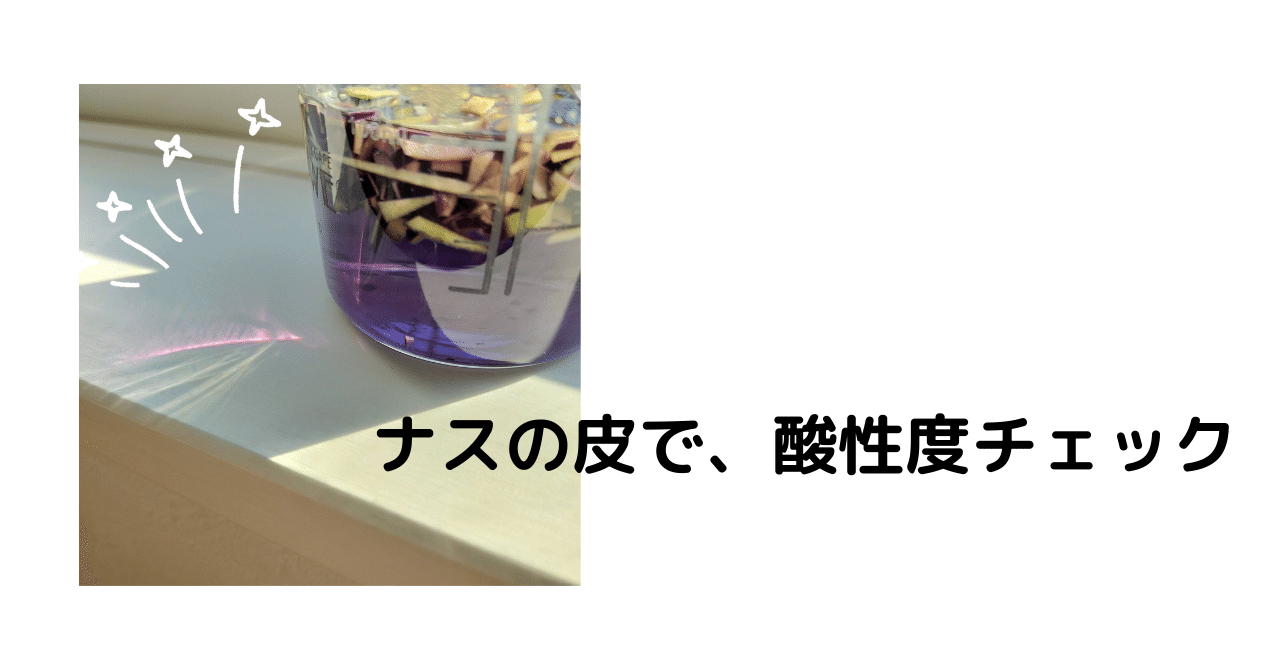 ナスを縞剥きすると 理科の実験ができる ナスの皮で 土の酸性度を調べる おいしい煮物もできあがり カジュカラボ Note ナスを縞剥きすると 理科の実験ができる ナスの皮で 土の酸性度を調べる おいしい煮物もできあがり カジュカラボ Note