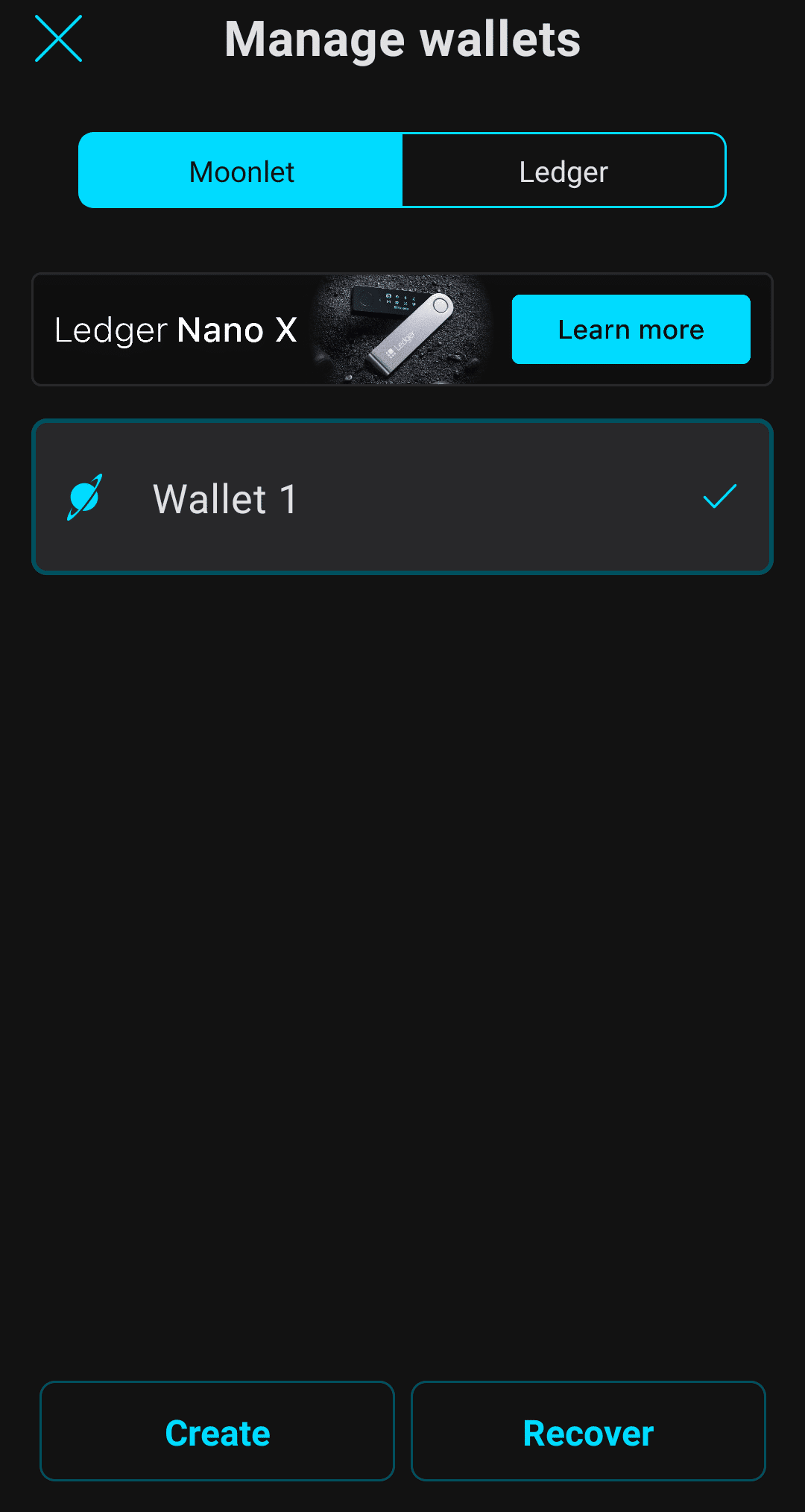 Moonlet walletを導入してみよう！｜zacky