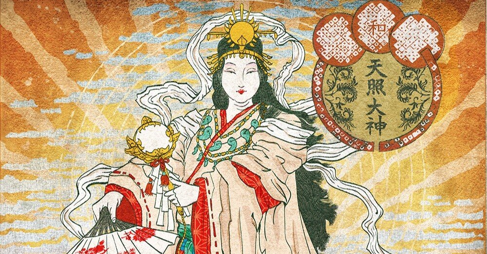 天照大御神 天照大御神 開運絵 ジクレー版画 スピリチュアル SS～Mサイズ – 癒しの