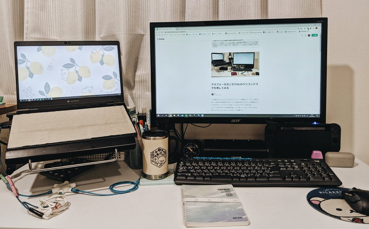 急な模様替えに失敗したので今のデスク周辺を晒す｜サホ 