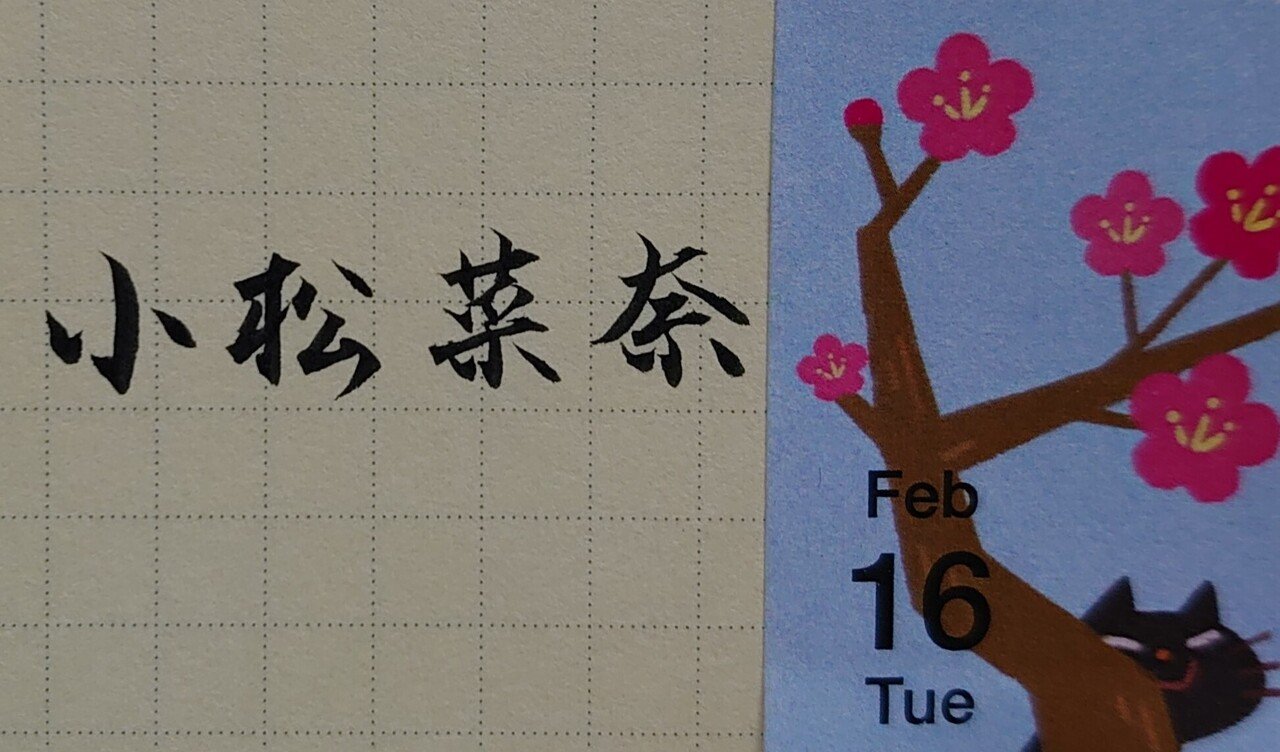 誕生日を文字でお祝い 2月16日生まれの小松菜奈さんを書いてみた Ayumi Okabe Note