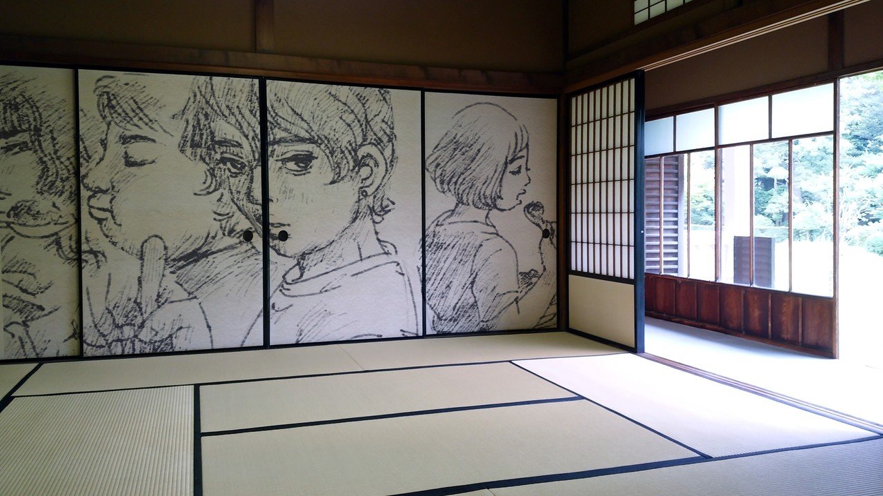そりゃあ ねえ コメントいただいちゃったら ボケ倒すしかないでしょうよ というわけで Kaerucoさんのイラストもお借りしてみました やっぱり襖 絵はモノクロが映えますねぇ かーる Note