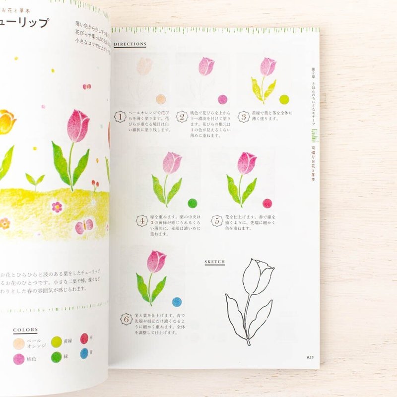 12色の色鉛筆で描く ちいさなイラスト手習い帖 動画付き お花と街と森の動物たち が ２月１２日から発売中です アトリエ リリ 絵本とイラスト と物語 Note