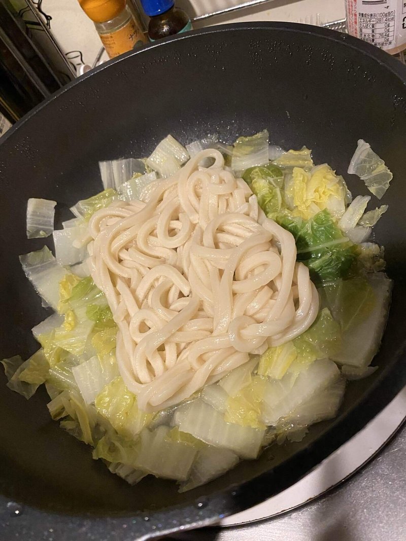 白菜の酒蒸しうどん ともえ Note