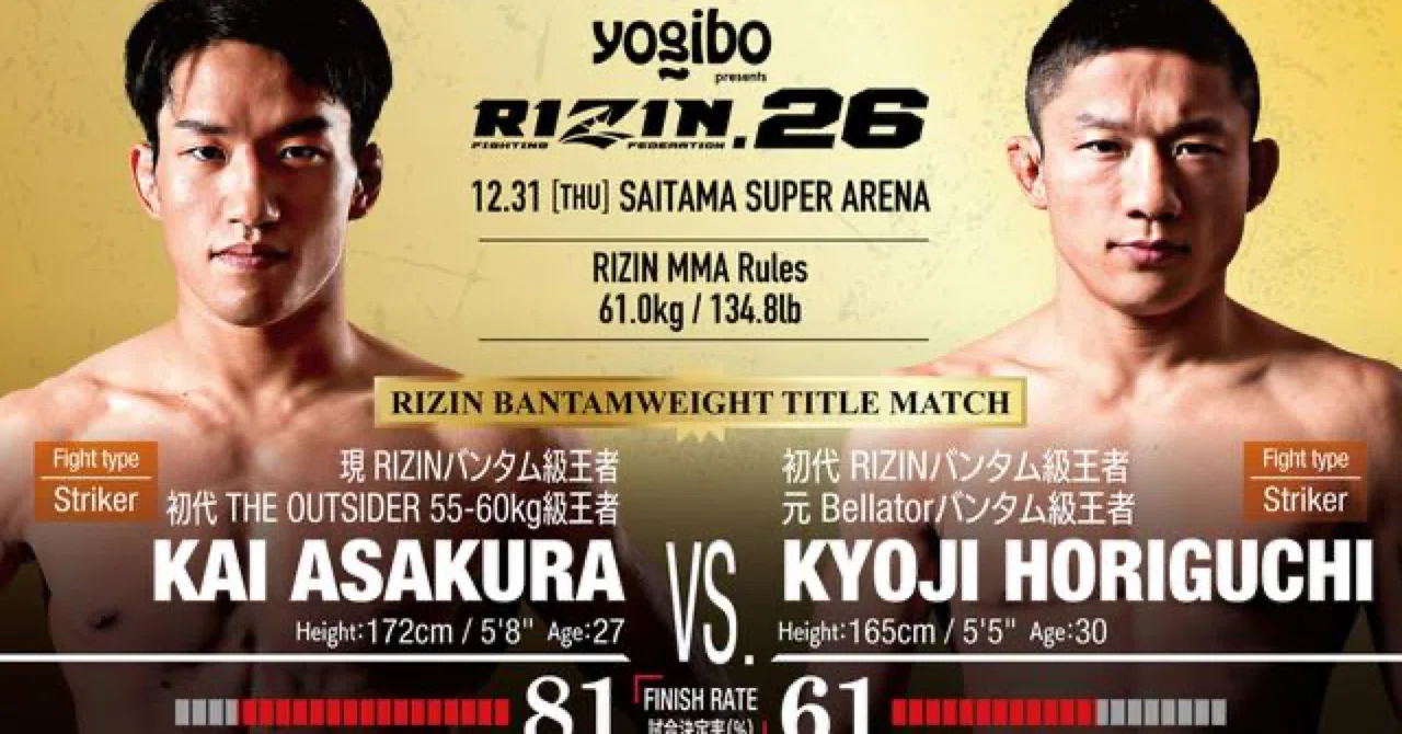 今更rizin26 朝倉海VS堀口恭司2｜黄昏魔人水上