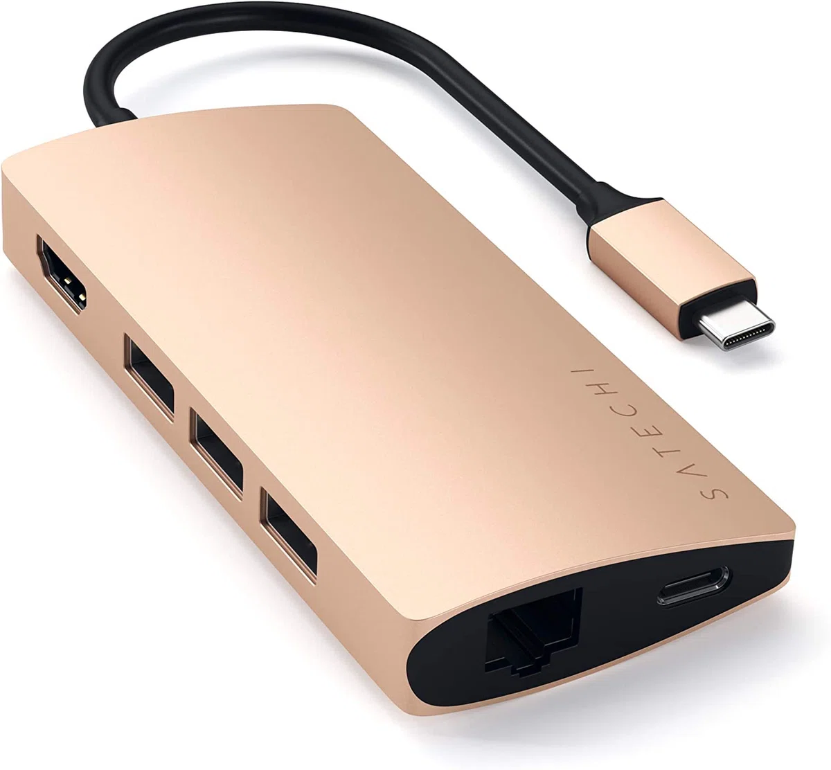 Satechi V2 マルチ USB-C ハブ 8-in-1(ゴールド) 4K（Satechi USB-C 