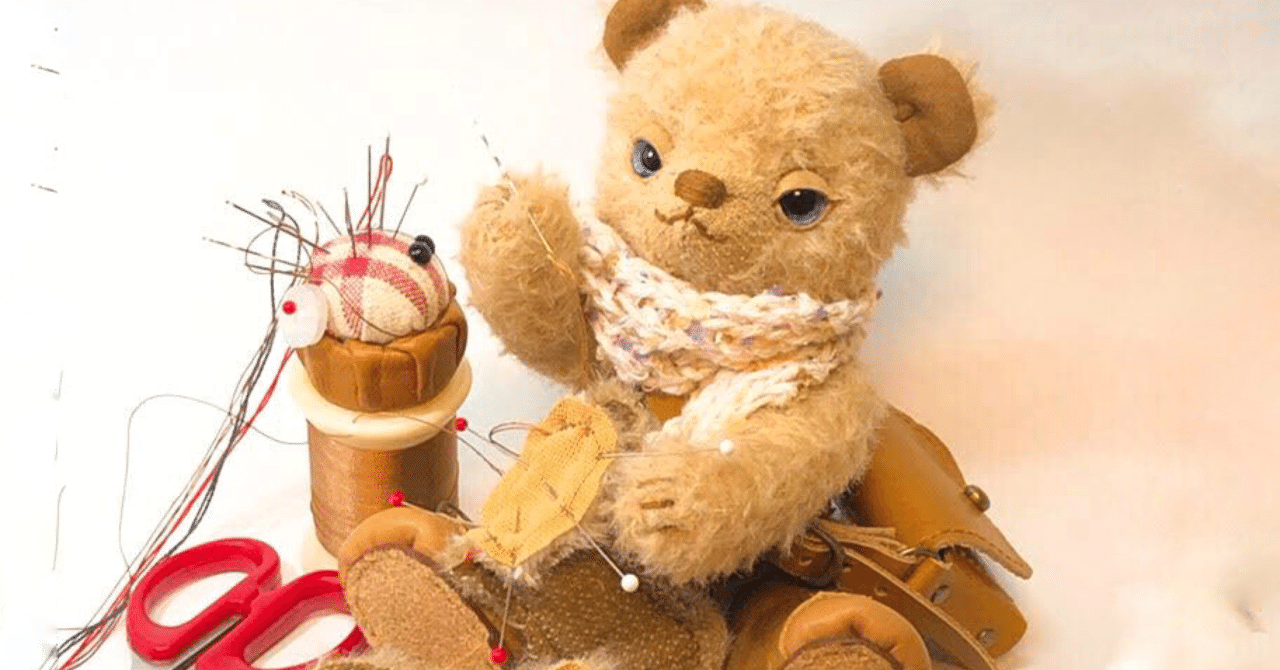 ハンドメイド☆テディベア作家の作品☆ハープを持ったベア2体セット ハンドメイド☆テディベア作家の作品☆ハープを持ったベア2体セット